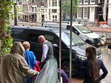 Kudos to the Kimpton doorman and Floortje from reception for helping Edna Mills from Seacaucus getting safely in the pouring rain to the taxi, hope to see you next time at happy hour again! 