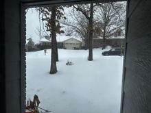 So far we’ve received 9 inches of sleet and snow 