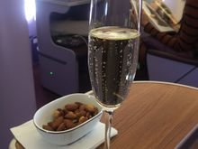 Veuve Cliqout and mixed nuts