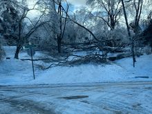 Blocked roads in the neighborhood 