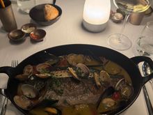 Fish of the day with clams