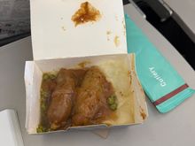 Hello from a Qantas domestic breakfast flight (6am departure) where I have been treated to bangers and mash