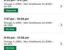 UA3305 not showing on the app ... 