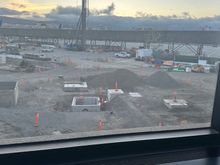 I believe this is some early foundation work for the expansion, inside the temporary connector