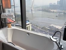 Nice view of Saigon River from the bathroom ;)