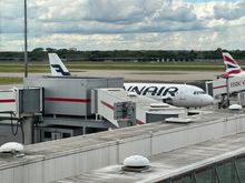 The wetleased finnair bird whose crew is based in LHR and doing 4-day rotation schedules