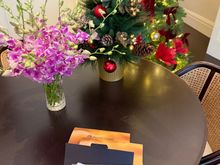 Mini Christmas tree gift from the butler team (along with not pictured Christmas hamper)