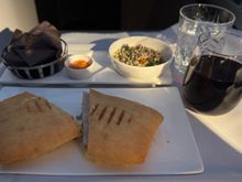 The turkey and truffle cheese panini in the pre-arrival second service.