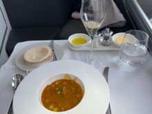 The soup was excellent - hot and tasty 