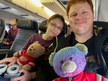 Happy just to be on the flight!  So ready for Japan.