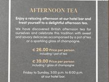 Afternoon tea information