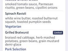 Has anyone had either the shrimp or the bratwurst ex-SLC? I'm leaning ravioli unless someone has had a good experience with either of those. Thanks!