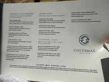 Costamar Food Menu