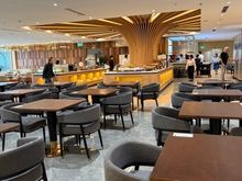 Seating and buffet area