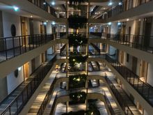 Atrium block 4 by night