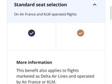 Standard Seat Selection shows as not applicable in Economy Light