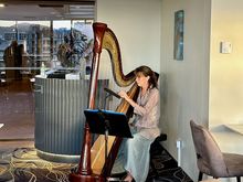 Harpist in Exec Lounge..! 