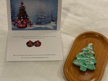 Cookie on your bed from evening turndown service