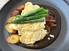 Braised beef and mole for breakfast (AMAZING!)