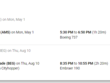 I class availability on both flights
