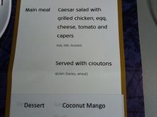 Note how elegantly they have changed the dessert menu!
