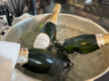 Champagne in the lobby