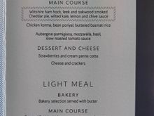 The correct menu, providing the illusion of a choice of entrees