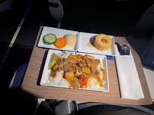 AS Flt. 617 SEA-ANC Jan. 16, 2024

Described as Peruvian Beef. This ranks near or at the top of the worst meals I have ever been served on AS or any other airline. The rice was dry and hard, the veggies had not flavor and it was almost impossible to find the teeny, tiny pieces of what might pass for beef. I ate about 25% before giving up. The dessert was dry and the filling was hard. On a good note: the carrots and hummus were nice.

Be warned anyone thinking about ordering this meal!!!