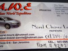 Tambo Taxi/Tour Contact