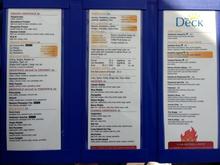 Menu for the Deck