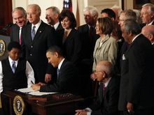 Dingell is on the right, seated