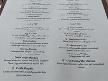 Breakfast a'la carte menu (there is also buffet) 