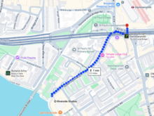 Riverside Studios to Hammersmith station