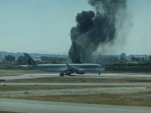 QR A359 on fire in CPT ?
