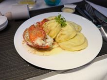 Star Gourmet: Brown Butter Lobster, Pumpkin, Ricotta Cheese Ravioli, Pistachio Vinaigrette