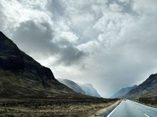 The road into Glencoe, Scotland.