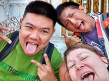 Maybe not the funniest but always makes me smile. Tony ( Thai), Jeremy ( Malaysian)  taking a selfie.