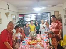 Before we start the prosperity salad yu sang toss.