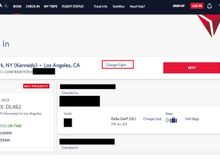 Click on "Change Flight" at this point in the web check-in process