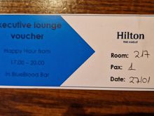 Voucher to the bites & drinks.