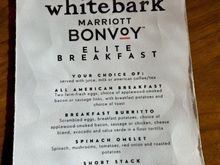 Elite Breakfast Menu Choices
