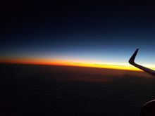 Sunset at 30,000 feet