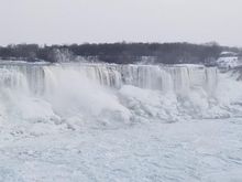 Here's a shot of the American falls that was taken a few days ago and posted on Reddit