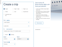 Using URL BA.com/Flights