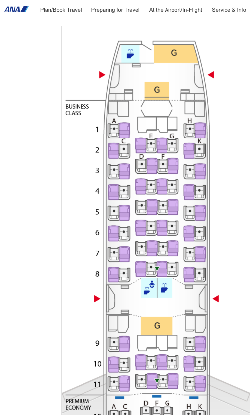 Seat Map 777 300er Ana Elcho Table