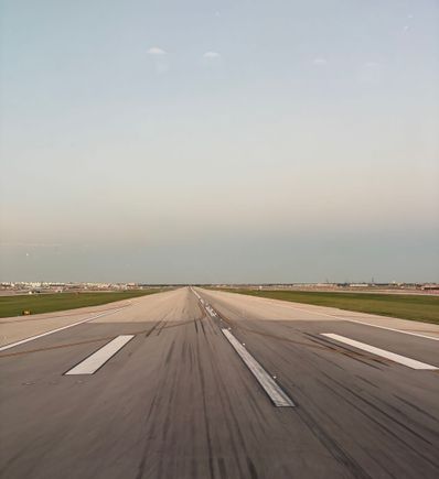 Lining up on ORD runway 10L