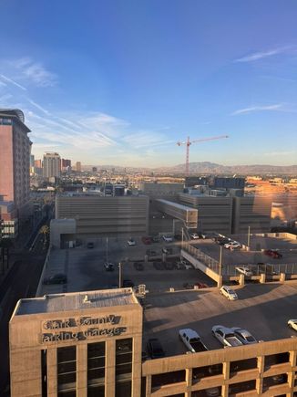 Woke up, worked out, what a weird view. 