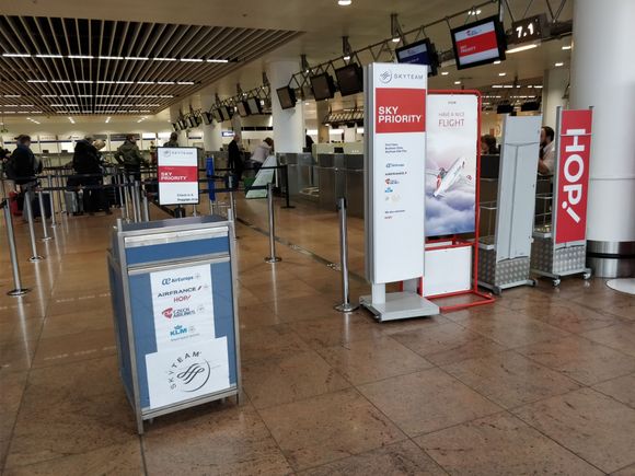 KLM check-in in BRU