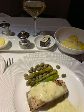 Seared sea bass - I wanted to try the pouilly-fuisse so this was a good excuse