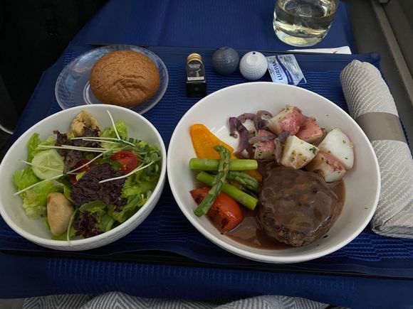 Beef, which was okay 